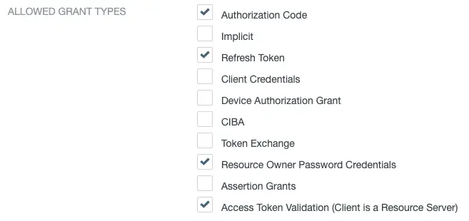 PingFederate, enable ROPC for the client